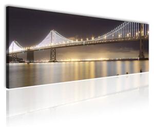 120x50cm - Éjszakai híd vászonkép