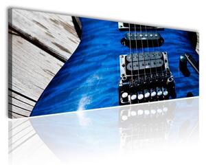 120x50cm - A kék gitár vászonkép