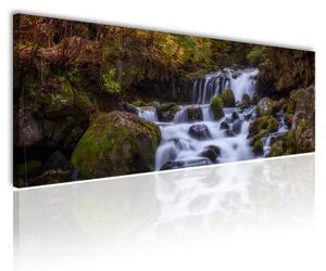120x50cm - Hegyi víz hegyi patak vászonkép