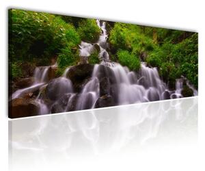 120x50cm - Vízesés az erdőben vászonkép
