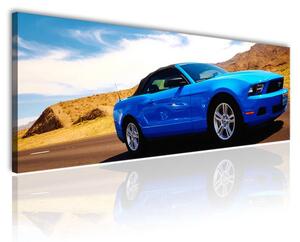 120x50cm - Kék Mustang vászonkép