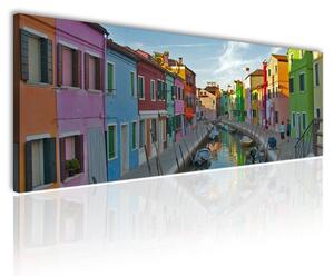 120x50cm - Színes Burano vászonkép