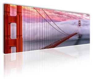 120x50cm - Ködös Golden Gate vászonkép