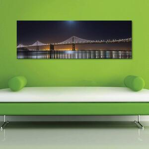 120x50cm - Kivilágított híd vászonkép