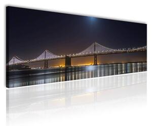 120x50cm - Kivilágított híd vászonkép