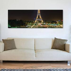 120x50cm - Párizs Eiffel torony éjszaka vászonkép