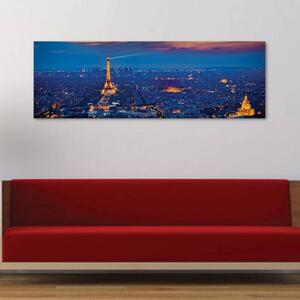 120x50cm - Párizs éjszakai fényei vászonkép