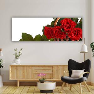 120x50cm - Egy kosár rózsa vászonkép