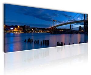 120x50cm - Sötét híd vászonkép