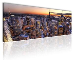 120x50cm - New York látkép felhőkarcolók vászonkép