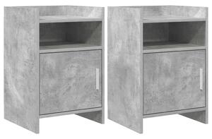 Éjjeliszekrények 2 pcs Betonszürke 40 x 36 x 60 cm Szerelt Fa