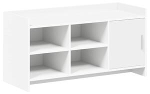 Cipőszekrény tárolóval Fehér 100 x 39,5 x 51 cm Szerelt Fa