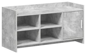 Cipőszekrény ajtóval Betonszürke 100 x 39,5 x 51 cm Szerelt Fa