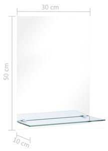 VidaXL edzett üveg falitükör polccal 30 x 50 cm