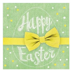 Happy Easter yellow 3 rétegű lunch papírszalvéta 33x33cm