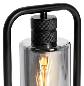 Modern asztali lámpa fekete füstüveggel - Stavelot