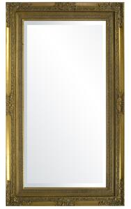 Antik jellegű dúsan faragott óarany álló fali tükör 84x144x3cm