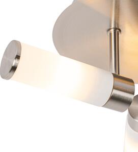 Modern fürdőszobai mennyezeti lámpa acél 3-lámpás IP44 - Kád