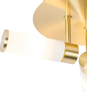 Modern fürdőszobai mennyezeti lámpa sárgaréz 3 lámpás IP44 - Kád