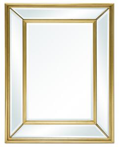 Arany színű osztott élcsiszolt fazettás fali tükör 82x62x7cm