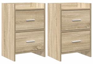 Éjjeliszekrények 2 pcs Sonoma Tölgy 40 x 30 x 60 cm Szerelt Fa