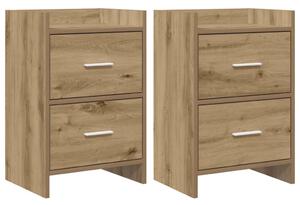 Éjjeliszekrények 2 pcs Kézműves Tölgy 40 x 30 x 60 cm