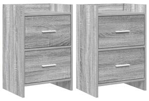 Éjjeliszekrények 2 pcs Szürke Sonoma 40 x 30 x 60 cm Szerelt Fa