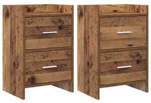 Éjjeliszekrények 2 pcs Antik Fa 40 x 30 x 60 cm Szerelt Fa