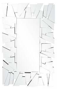 Szögletes élcsiszolt fazettás "töredezett" design tükör 120,5x76x4,5cm