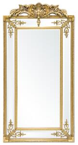 Fazellás díszesen faragott arany élcsiszolt fali tükör különlegesség 184x91,5x5cm