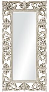 Szögletes élcsiszolt fali tükör elegáns ezüst florentin műanyag keretben 180,5x91x5cm