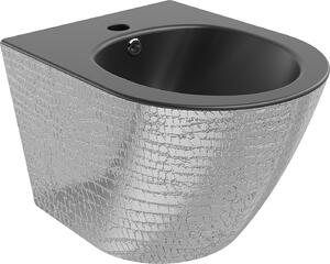 Mexen Lena, függő bidé 480x370x325 mm, fekete matt - ezüst, 35224872