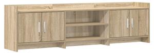 TV szekrény 168 x 33 x 47 cm Sonoma Tölgy Szerelt Fa