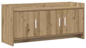 TV szekrény 102 x 33 x 47 cm Kézműves Tölgy Szerelt Fa