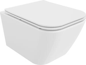 Mexen Madox, Perem nélküli fali WC csésze 515x365x350 mm, lassan eső SLIM ülőke duroplasztból, fehér, 30154000