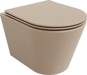 Mexen Rico, függő wc csésze 480x360x370 mm lassan leeső ülőfelülettel, cappuccino matt, 30724064