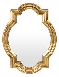 Ovális fali tükör kecses aranyszín szögletes műanyag keretben 101x76x7cm