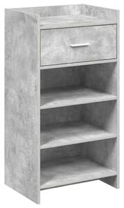 Cipőszekrény fiókkal Betonszürke 48 x 36 x 92 cm Szerelt Fa