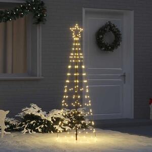 LED Karácsonyi Fenyő 250 cm 390 LED Meleg fehér Acél