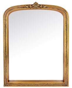 Klasszikus szögletes és íves fali tükör finoman faragott óarany fa keretben 108x81x5cm