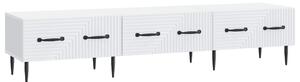 TV szekrény fiókkal Fehér 147 x 34,5 x 30 cm Szerelt Fa