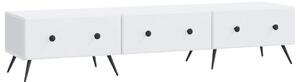 TV szekrény fiókkal Fehér 147 x 34,5 x 30 cm Szerelt Fa