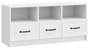 TV szekrény fiókkal Fehér 102 x 34,5 x 47 cm Szerelt Fa