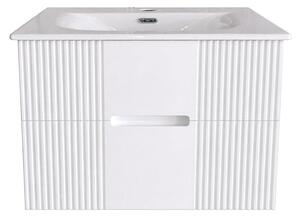 TMP MODENA 75 fali függesztett fürdőszobabútor - SKY E-8099-75 porcelán mosdóval - 75 x 46 x 55 cm