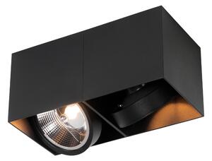 Design spot sötétszürke téglalap alakú AR111 2-light - Doboz