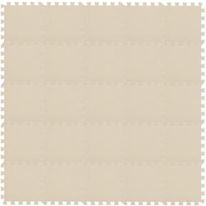 Puzzle habszivacs játszószőnyeg szett Light Beige 150x150cm
