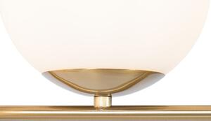 Art Deco függőlámpa arany opálüveggel 3 fényű - Flore