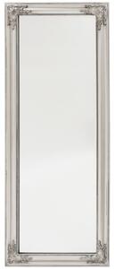 Klasszikus stílusú élcsiszolt fali tükör faragott ezüst blondel keretben 131,5x51,5x3cm