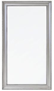 Klasszikus stílusú élcsiszolt szögletes fali tükör ezüst keretben 134x74x3cm