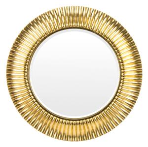 Fodros szélű arany kör alakú műanyag fali tükör 89x89x3cm